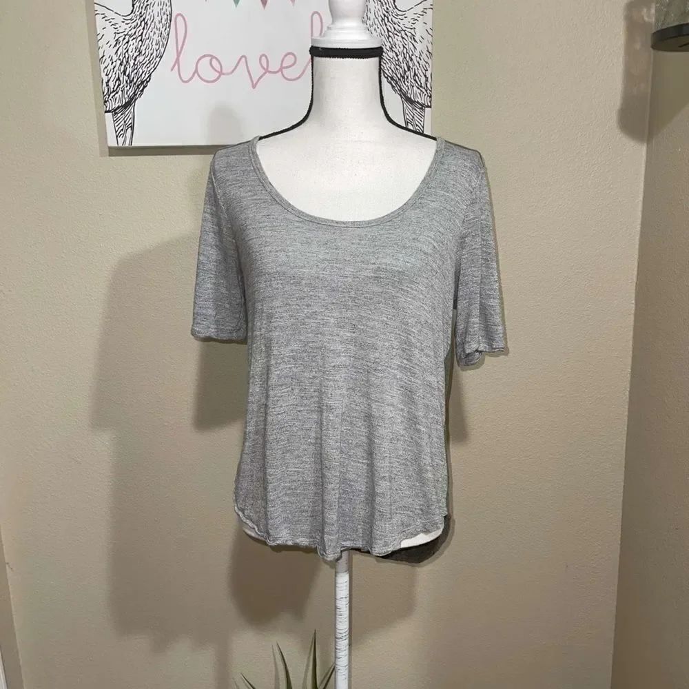 💜 Madewell Tee Short Sleeve 2-Tone Gray Green